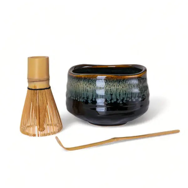 Black Matcha Bowl Set