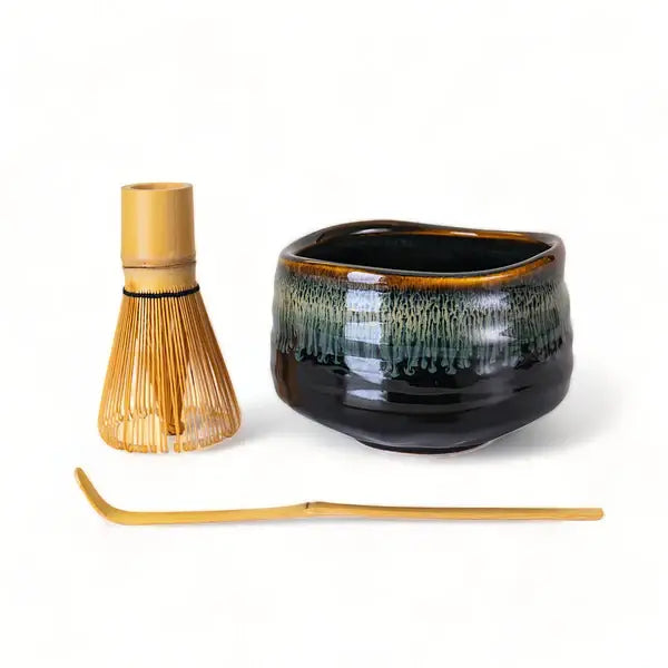 Black Matcha Bowl Set