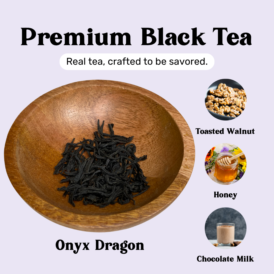Premium black tea loose leaf onyx dragon