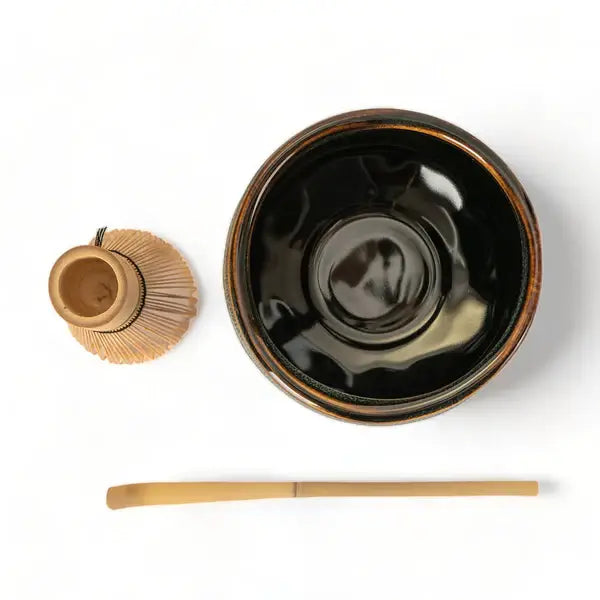 Black Matcha Bowl Set