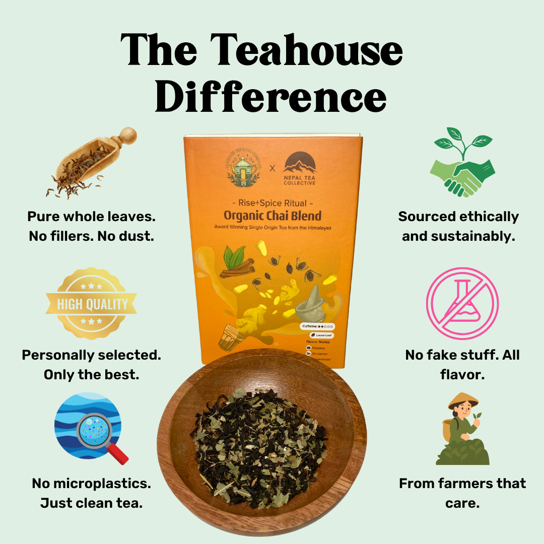 loose leaf tea benefits - black chai - Rise + Spice Ritual