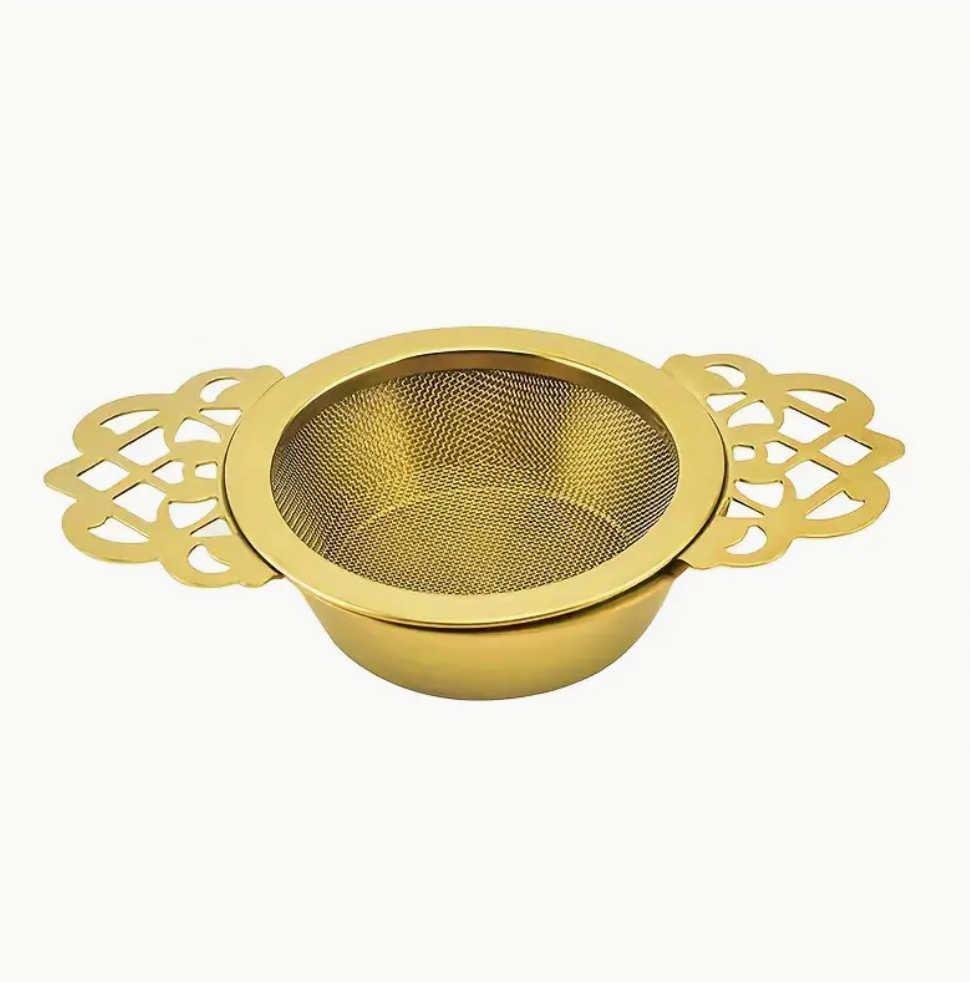 loose leaf tea strainer gold