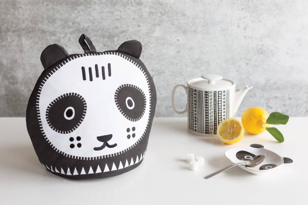 image of panda tea cozy and other tea items
