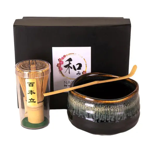 Black Matcha Bowl Set