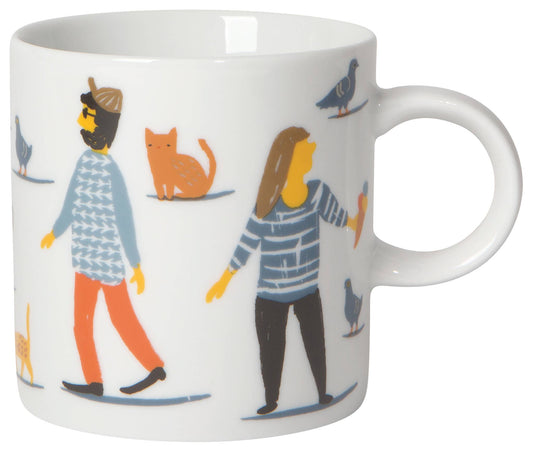 image of hustle and bustle design tea mug