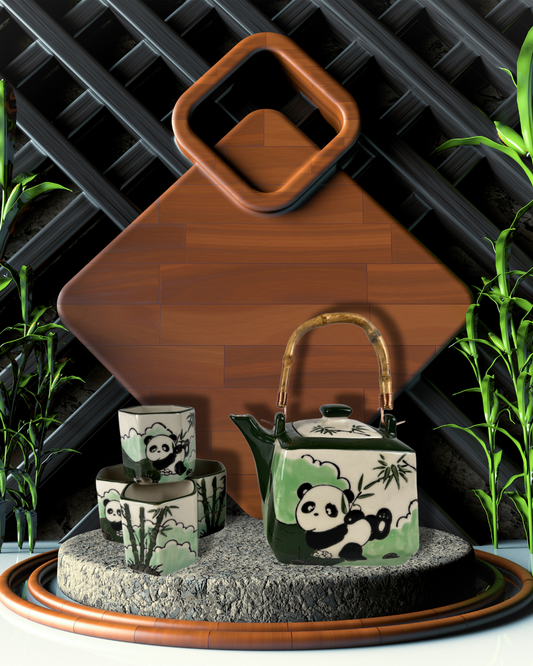 Playful Panda Tea Set