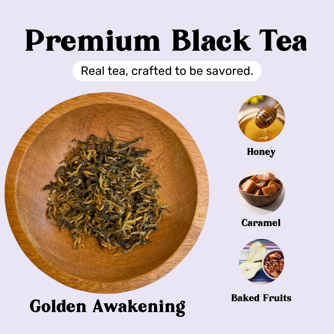 Premium black tea loose leaf Golden Awakening
