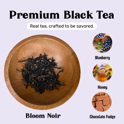 Premium black tea loose leaf  bloom noir
