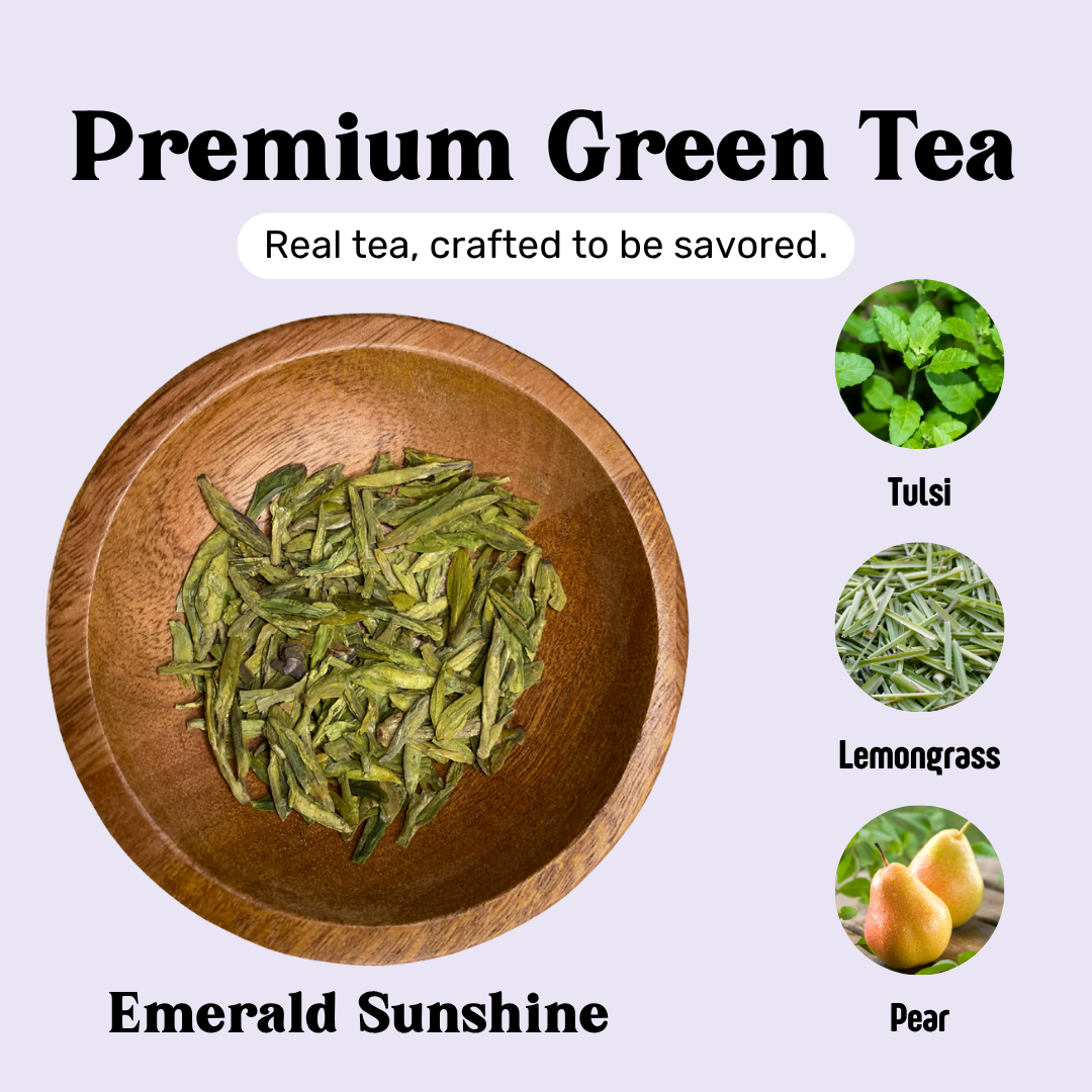 Premium green tea loose leaf Emerald Sunshine
