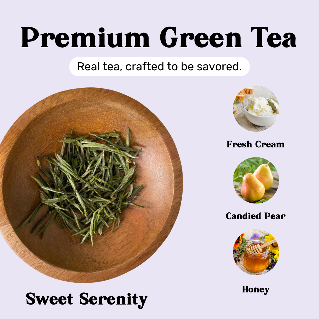 Premium green tea loose leaf sweet serenity

