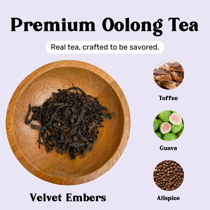 Premium oolong tea loose leaf velvet embers
