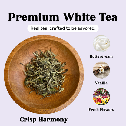 Premium white tea loose leaf Crisp Harmony
