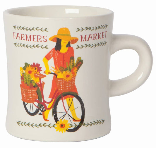 image of white mug with farmers market design