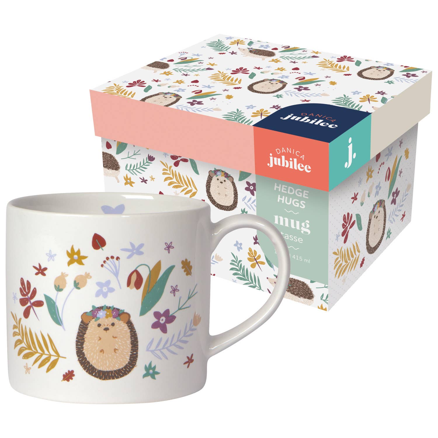 image of hedgehog design mug and box