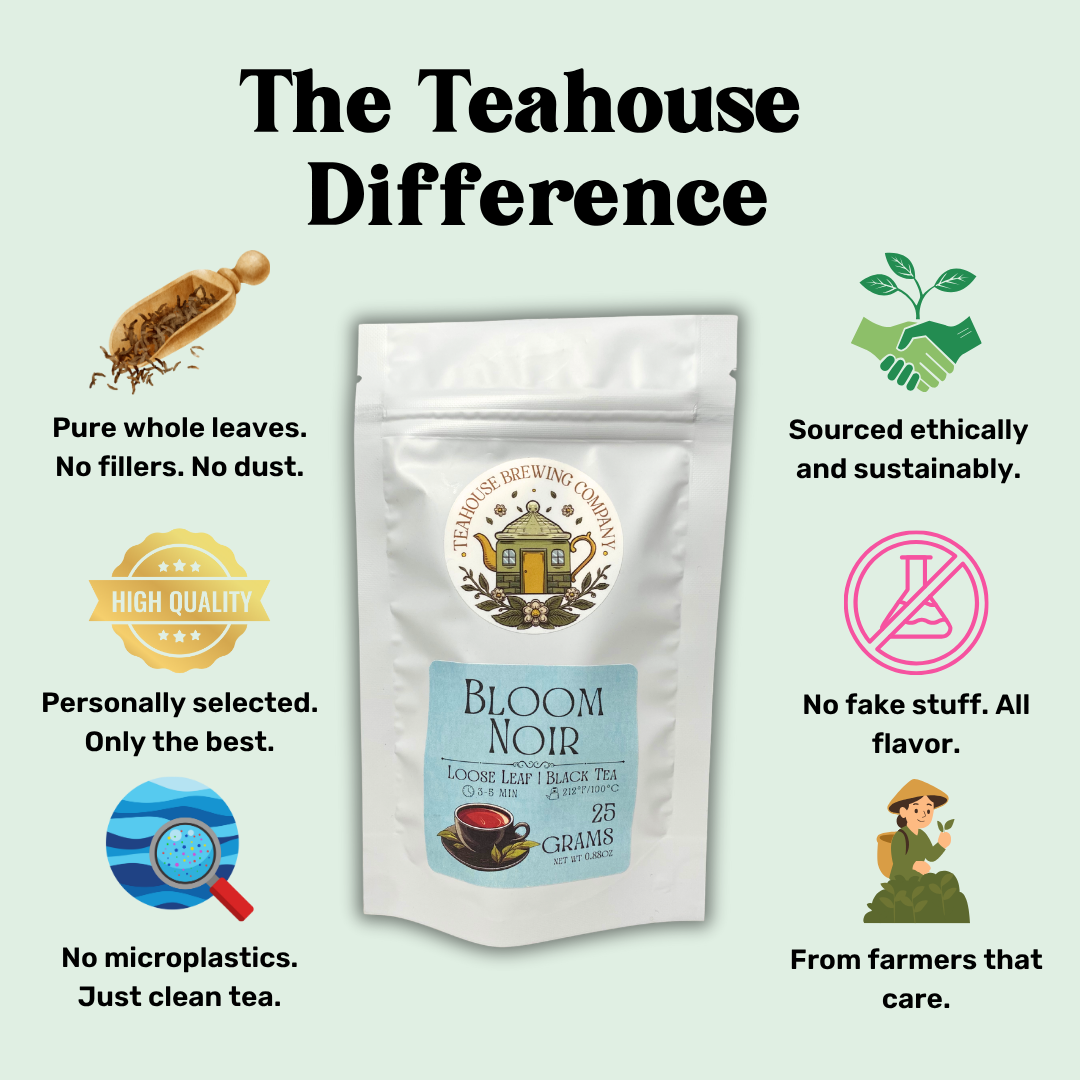loose leaf tea benefits - black bloom noir
