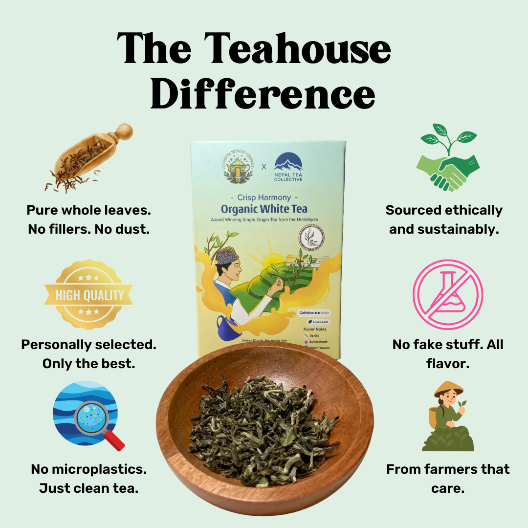 loose leaf tea benefits -  white Crisp Harmony
