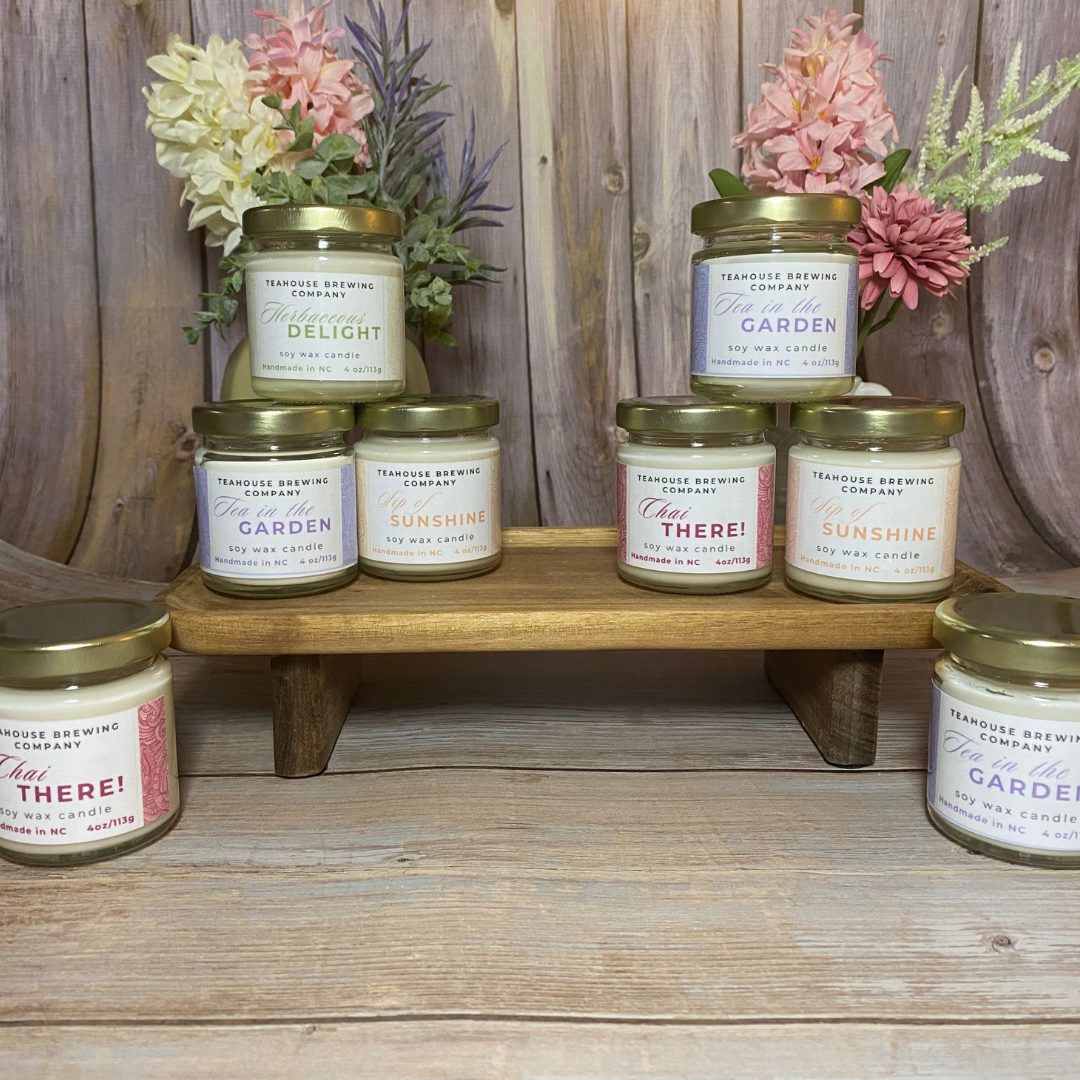 image of multiple small jar tea candles