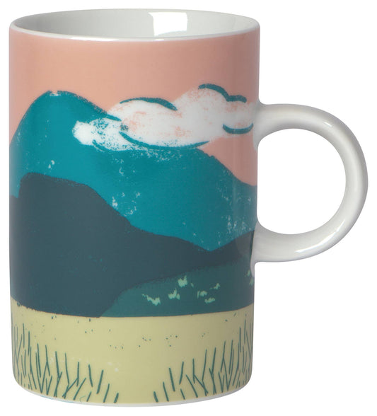 image of tall mug with landscape design