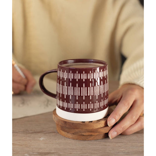 image of wine colored tea mug